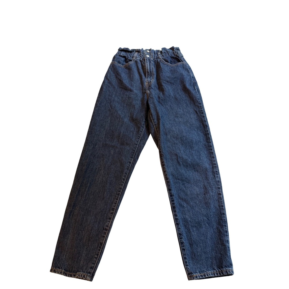 Levis High Waisted Paperbag Mom Jeans Dark Wash Denim 27 38417-0001